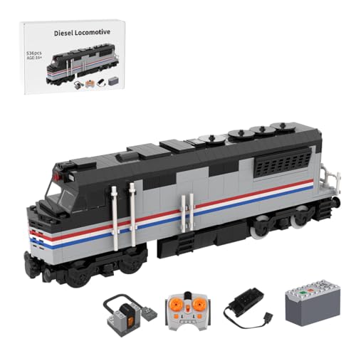 BlocteckToy MOC Klemmbausteine Technik Zug Diesellokomotive - 536 Teile, MOC-182467 von BlocteckToy