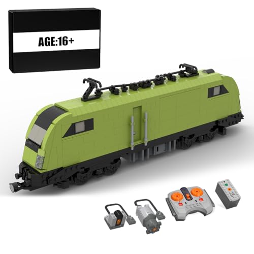 BlocteckToy MOC Klemmbausteine Technik Zug Set, 1039 Teile Hochgeschwindigkeits-Lokomotive Zug Modell mit Motoren Montage Bauspielzeug, Geschenk für Erwachsene und Jungen von BlocteckToy