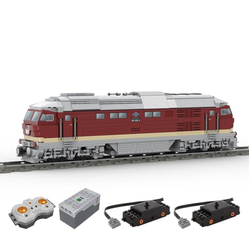 BlocteckToy MOC Klemmbausteine Technik Zug Set, 1454 Teile BR132 Lokomotive Zug Modell Bausteine mit Schienen und Motoren Montage Bauspielzeug, Geschenk für Erwachsene und Jungen von BlocteckToy