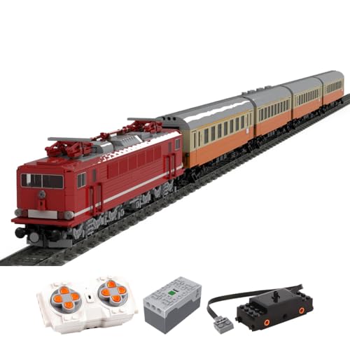 BlocteckToy MOC Klemmbausteine Technik Zug Set, 4411 Teile MOC 128328 BR250 Zugkopf+MOC 82165 City Express Zug Modell mit Schienen und Motoren Bauspielzeug, Geschenk für Erwachsene und Jungen von BlocteckToy