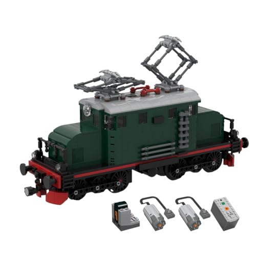 BlocteckToy MOC Klemmbausteine Technik Zug Set, 831 Teile EL17 Lokomotive Zug Modell Bausteine mit Motoren Montage Bauspielzeug, Geschenk für Erwachsene und Jungen von BlocteckToy