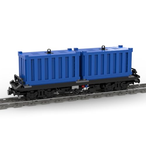 BlocteckToy MOC Klemmbausteine Technik Zug Set, 832 Teile Container-Zug Modell Bausteine mit Schienen Montage Bauspielzeug, Geschenk für Erwachsene und Jungen, MOC-69657 von BlocteckToy