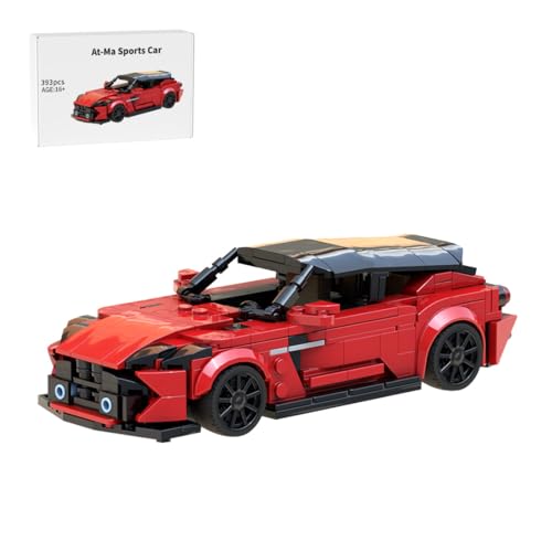 BlocteckToy MOC Klemmbausteine at-Ma Sportwagen Rennwagen Modell- 393 Teile, MOC-158295 von BlocteckToy