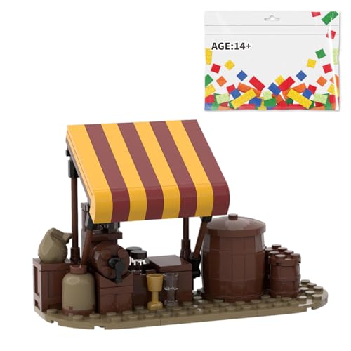 BlocteckToy Mittelalterliche Schmiede MOC Klemmbausteine Modell, 95 Teile Mittelalterliches Haus Gebäude Set, Kompatibel mit 21325 Mittelalterliche Schmiede, MOC-78676 von BlocteckToy