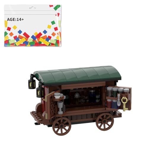 BlocteckToy Mittelalterliche Zaubertrank MOC Klemmbausteine Modell, 221 Teile Mittelalterliches Haus Gebäude Set, Kompatibel mit 21325 Mittelalterliche Schmiede, MOC-78795 von BlocteckToy