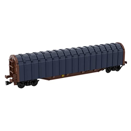 BlocteckToy Technik Zug Klemmbausteine Set, 1186 Teile Schiebeplanwagen Rils Zug Modell Montage Bauspielzeug, Geschenk für Erwachsene und Jungen, MOC-79320 von BlocteckToy