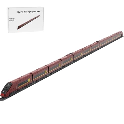 BlocteckToy Technik Zug MOC Klemmbausteine Set, 10982 Teile AGV-575 Italo-Hochgeschwindigkeitszug Modell Bausteine mit Schienen, Geschenk für Erwachsene und Jugend BlocteckToy Technik Zug MOC Klemmbausteine Set, 10982 Teile AGV-575 Italo-Hochgeschwindigkeitszug Modell Bausteine mit Schienen, Geschenk für Erwachsene und Jugend von BlocteckToy