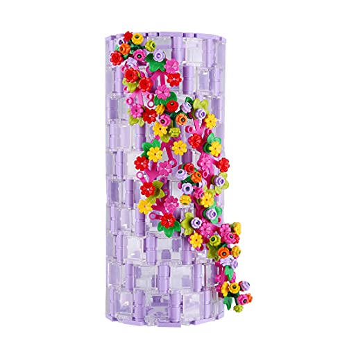 BlocteckToy Vase Bausteine für 10280 Blumenstrauß, 473 Teile Botanical Collection Flower Bouquet Vase mit Sockel, Weihnachts Geschenke Kompatibel mit Blumenstrauß 10280 Modelle von BlocteckToy