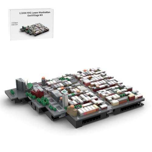 Lower Manhattan Klemmbausteinen Architektur, 1032 Teile 1/2000 Maßstab East Village Modul 3 Berühmte Straßenszene Kleinteiliges Bausteinset, Geschenk für Erwachsene Sammlung Lower Manhattan Klemmbausteinen Architektur, 1032 Teile 1/2000 Maßstab East Village Modul 3 Berühmte Straßenszene Kleinteiliges Bausteinset, Geschenk für Erwachsene Sammlung von BlocteckToy