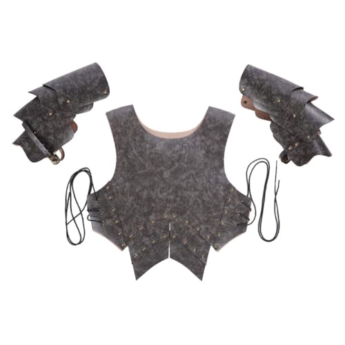 Blogiiup Knight Kostüm Set, Rüstung Gorget Set mit Schulterwächter Set Knight Kostüm Set für Rollenspiele Halloween Party Supplies 1Set, Knight Rollenspiel Set Set Set von Blogiiup