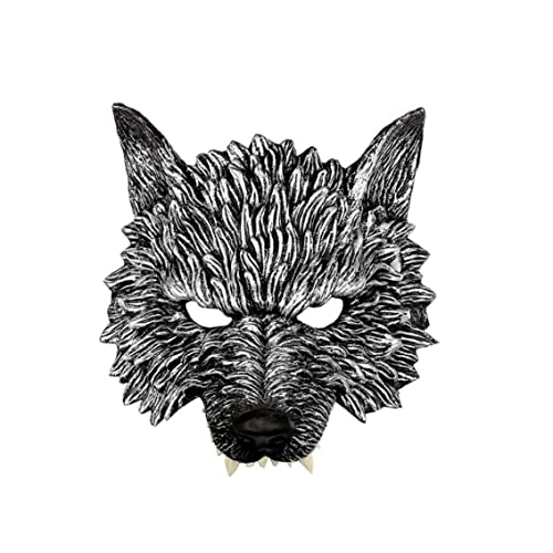 Blogiiup Werwolf Maske, Wolf Maske Werwolf Halbmaske 3D Halloween Werwolf Wolf Maske für Maskerade Cosplay Requisiten Halloween Party Supplies, Cosplay -Maske von Blogiiup