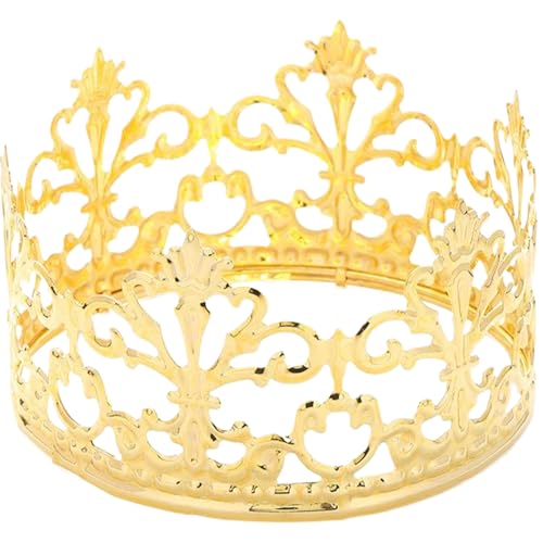 Prinzessin Cake Toper, Mini Gold Crown Cake Topper Mini -Kronendekorationen Prinzessin und Prinz Kristall Kopfbedeckung Zarte Haarschmuck für Geburtstagsdusche von Blogiiup