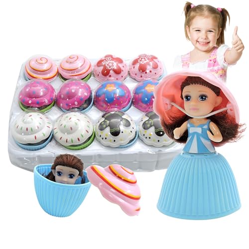 Prinzessin -Puppe, 12 Prozent/Set Princess Dolls, Cupcake Princess Doll Spielzeug, Überraschung verwandeln Duftkuchenpuppe Spielzeug lustiges Spielgeschenk für 3 Jahre alte Mädchen, Prinzessin Cake T von Blogiiup