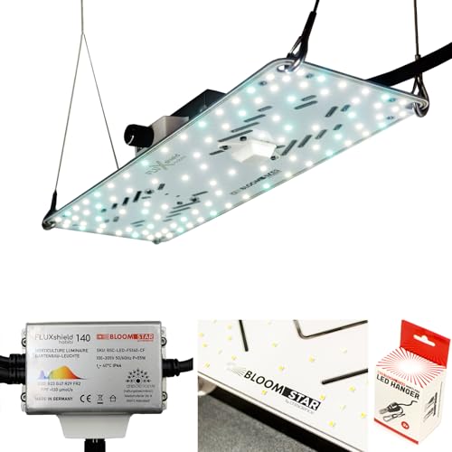 Bloomstar by Crescience FLUXshield Habibi 140 cSpec Foundation Grow Lampe mit Samsung & Osram LED, MeanWell Driver, dimmbare Vollspektrum Pflanzenlampe von Bloomstar