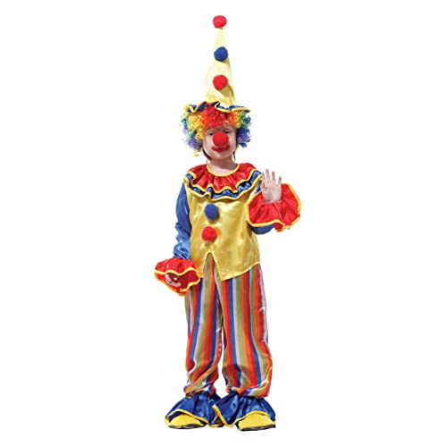 Blucielo Clown Kostüm Kinder Kostüme für Halloween Karneval Fasching Junge Clown Verkleidungsparty(110-120CM) von Blucielo