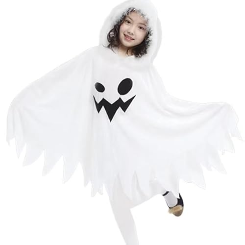 Blucielo Halloween Kostüm Mädchen Geist Kinderkostüm Cosplay für Kinder Halloween Karneval Fasching Mottoparty(100-110CM) von Blucielo