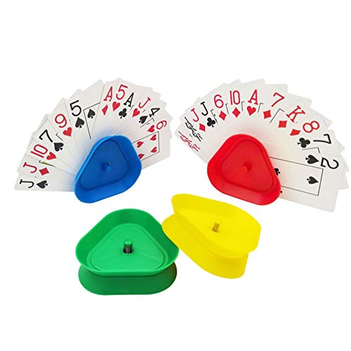 Blue Fish Spielkartenhalter - 4 Stück Spielkartenhalter | Spielkartenhalter für Pokerkarten Kartenhalter | Kinderspiel für Erwachsene, Kinder, ältere Menschen von Blue Fish