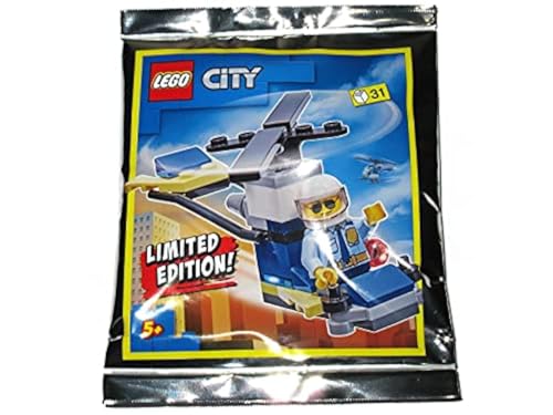 LEGO City Polizist Minifigur & Helikopter Folien-Set 952101 (Tüte) von Blue Ocean