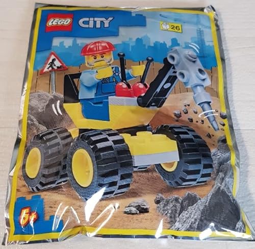 LEGO City Workman 952202 Minifigur und Schnecken-Folienpack-Set (Beutel) von Blue Ocean