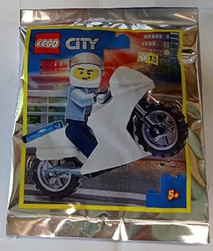 Lego City Polizist Minifigur und Motorrad Folienpaket Set 952103 von Blue Ocean