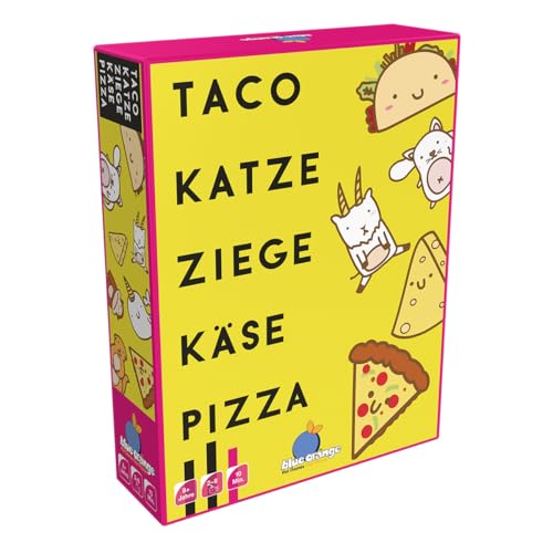 Blue Orange, Taco Katze Ziege Käse Pizza, Partyspiel, Kartenspiel, 2 bis 8 Spieler, ab 8 Jahren, 10 Minuten, Deutsch von Blue Orange