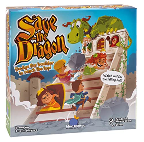 Blue Orange, Save The Dragon, Kinderspiel, Geschicklichkeitsspiel, 2-4 Spieler, Ab 5+ Jahren, 15+ Minuten, Deutsch, Mehrsprachig von Blue Orange