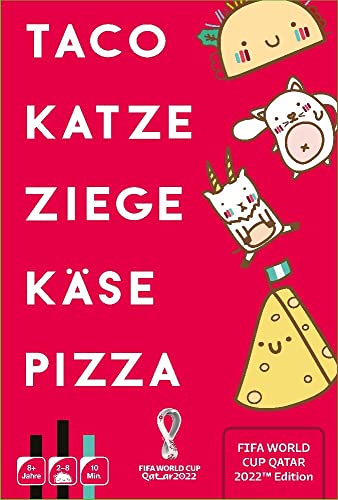 Blue Orange, Taco Katze Ziege Käse Pizza (FIFA-Edition), Partyspiel, Kartenspiel, 2-8 Spieler, Ab 8+ Jahren, 10 Minuten, Deutsch von Blue Orange