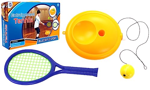 Bluesky – Ballsockel aus Schaumstoff mit Gummizug und Schläger – Gelb – 047255 – 39 cm – Spiel im Freien ab 5 Jahren von BLUE SKY