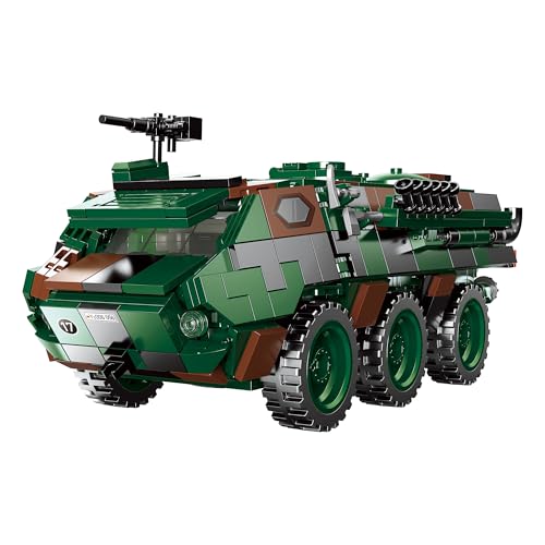 BlueBrixx 06056 Marke Xingbao – Transportpanzer Fuchs, Bundeswehr aus Klemmbausteinen mit 736 Bauelementen. Kompatibel mit Anderen Klemmbausteinen. Lieferung in Originalverpackung. von BlueBrixx