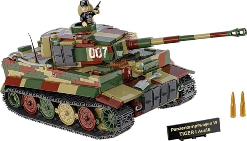 BlueBrixx 2587 Cobi – Panzerkampfwagen VI Tiger I AUSF.E aus Klemmbausteinen mit 1207 Bauelementen von BlueBrixx