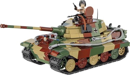 BlueBrixx 3113 Cobi – Panzer VI AUSF. B Koenigstieger aus Klemmbausteinen mit 802 Bauelementen von BlueBrixx