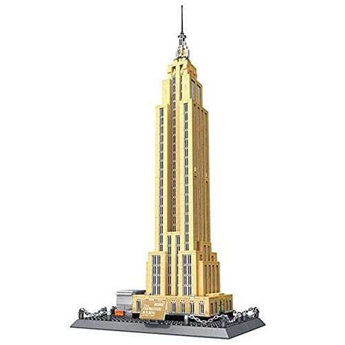 BlueBrixx 5212 Marke Wange – Empire State Building, New York aus Klemmbausteinen mit 1995 Bauelementen. Kompatibel mit Anderen Klemmbausteinen. Lieferung in Originalverpackung. von BlueBrixx