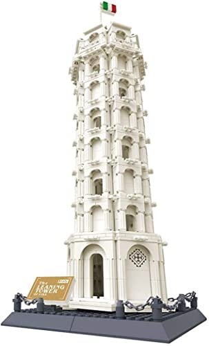 BlueBrixx 5214 Marke Wange - Der schiefe Turm von Pisa aus Klemmbausteinen mit 1334 Bauelementen. Kompatibel mit Anderen Klemmbausteinmarken. Lieferung in Originalverpackung. von BlueBrixx