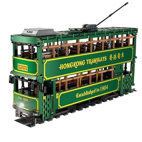 BlueBrixx KB-120 Marke Mould King – Straßenbahn aus Klemmbausteinen mit 2528 Bauelementen. Kompatibel mit Anderen Klemmbausteinen. Lieferung in Originalverpackung. von BlueBrixx