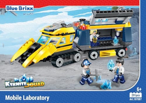 BlueBrixx Kids 107087 – Kyanite Squad: Mobiles Labor aus Klemmbausteinen mit 291 Bauelementen von BlueBrixx