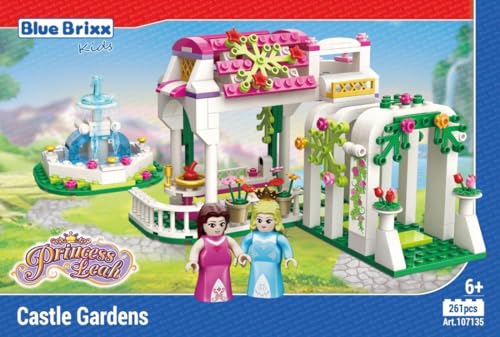 BlueBrixx Kids 107135 – Princess Leah: Schlossgarten aus Klemmbausteinen mit 261 Bauelementen von BlueBrixx