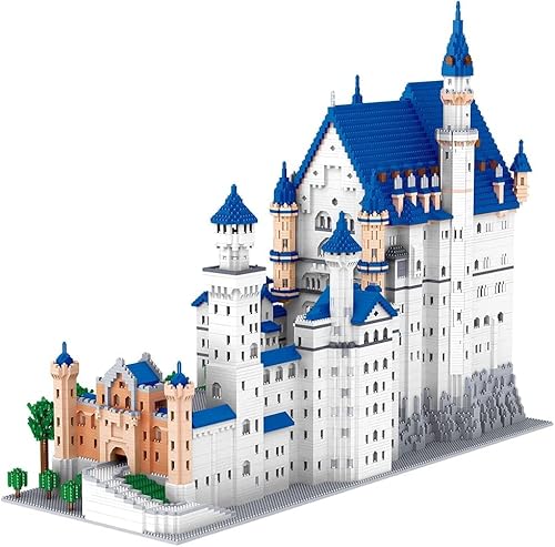 BlueBrixx LZ8020 Marke Lezi - Schloss Neuschwanstein aus Klemmbausteinen mit 11810 Bauelementen. Lieferung in Originalverpackung. von BlueBrixx