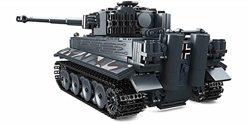 BlueBrixx – Mould King 20014 Technik Panzer Tiger aus Klemmbausteinen mit 800 Bauelementen. Lieferung in Originalverpackung. von BlueBrixx