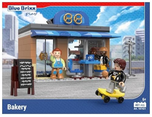 BlueBrixx Play 107421 – Bäckerei aus Klemmbausteinen mit 401 Bauelementen von BlueBrixx