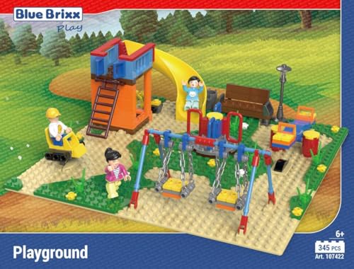 BlueBrixx Play 107422 – Spielplatz aus Klemmbausteinen mit 345 Bauelementen von BlueBrixx