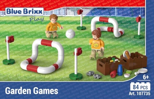 BlueBrixx Play 107735 – Gartenspiele aus Klemmbausteinen mit 84 Bauelementen von BlueBrixx