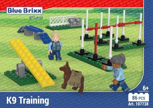 BlueBrixx Play 107738 – Polizeihundetraining aus Klemmbausteinen mit 86 Bauelementen von BlueBrixx