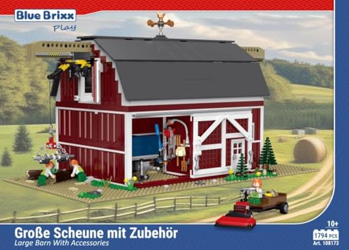 BlueBrixx Play 108173 – Große Scheune mit Zubehör aus Klemmbausteinen mit 1794 Bauelementen BlueBrixx Play 108173 – Große Scheune mit Zubehör aus Klemmbausteinen mit 1794 Bauelementen von BlueBrixx