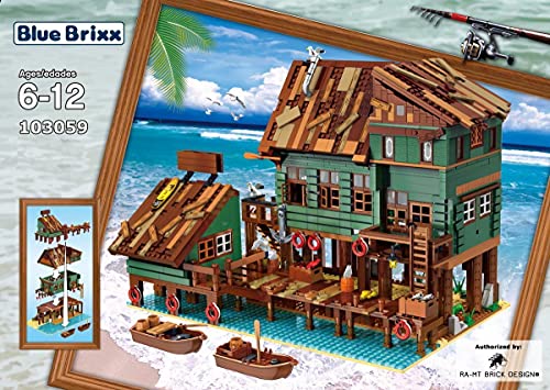 BlueBrixx Pro 103059 – Captain's Wharf aus Klemmbausteinen mit 2745 Bauelementen. Kompatibel mit Anderen Klemmbausteinen. Lieferung in Originalverpackung. von BlueBrixx