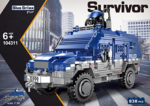 BlueBrixx Pro 104311 – Survivor aus Klemmbausteinen mit 838 Bauelementen. Kompatibel mit Anderen Klemmbausteinen. Lieferung in Originalverpackung. von BlueBrixx