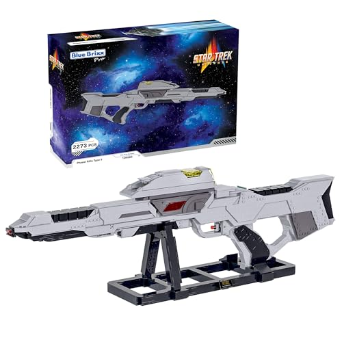 BlueBrixx Star Trek Phaser Rifle Type 3 (TFC) Star Trek-Set Modellbausatz für Erwachsene, Klemmbausteine-Set aus 2273 Teilen mit Gedruckter Anleitung, Kompatibel mit Anderen Marken, 104580 von BlueBrixx