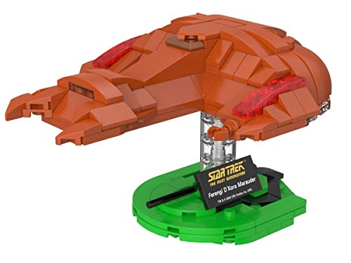 BlueBrixx Pro - Star Trek Ferengi D'Kora Marauder - Mini-Modell-Bausatz für Erwachsene und Kinder, 207 Klemmbausteine, Offiziell lizenziert, Ausstellungsständer inklusive, 105446 von BlueBrixx