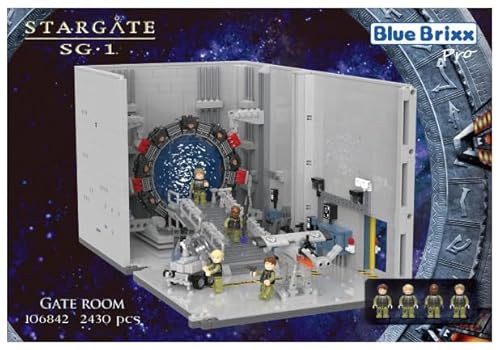 BlueBrixx Pro Stargate Gate Room – Sci-Fi Klemmbaustein-Modellbausatz für Erwachsene und Kinder, 2430 Teile, offiziell lizenziert, 106842 von BlueBrixx