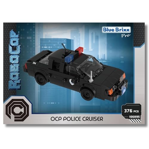 BlueBrixx Pro 106895 – Robocop OCP Police Cruiser aus Klemmbausteinen mit 376 Bauelementen von BlueBrixx