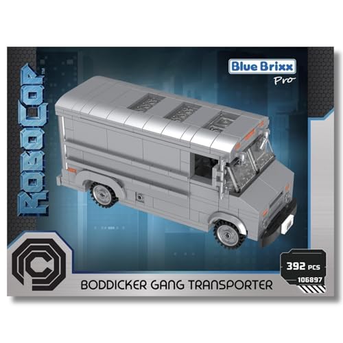 BlueBrixx Pro 106897 – Robocop Boddicker Gang Transporter aus Klemmbausteinen mit 392 Bauelementen von BlueBrixx